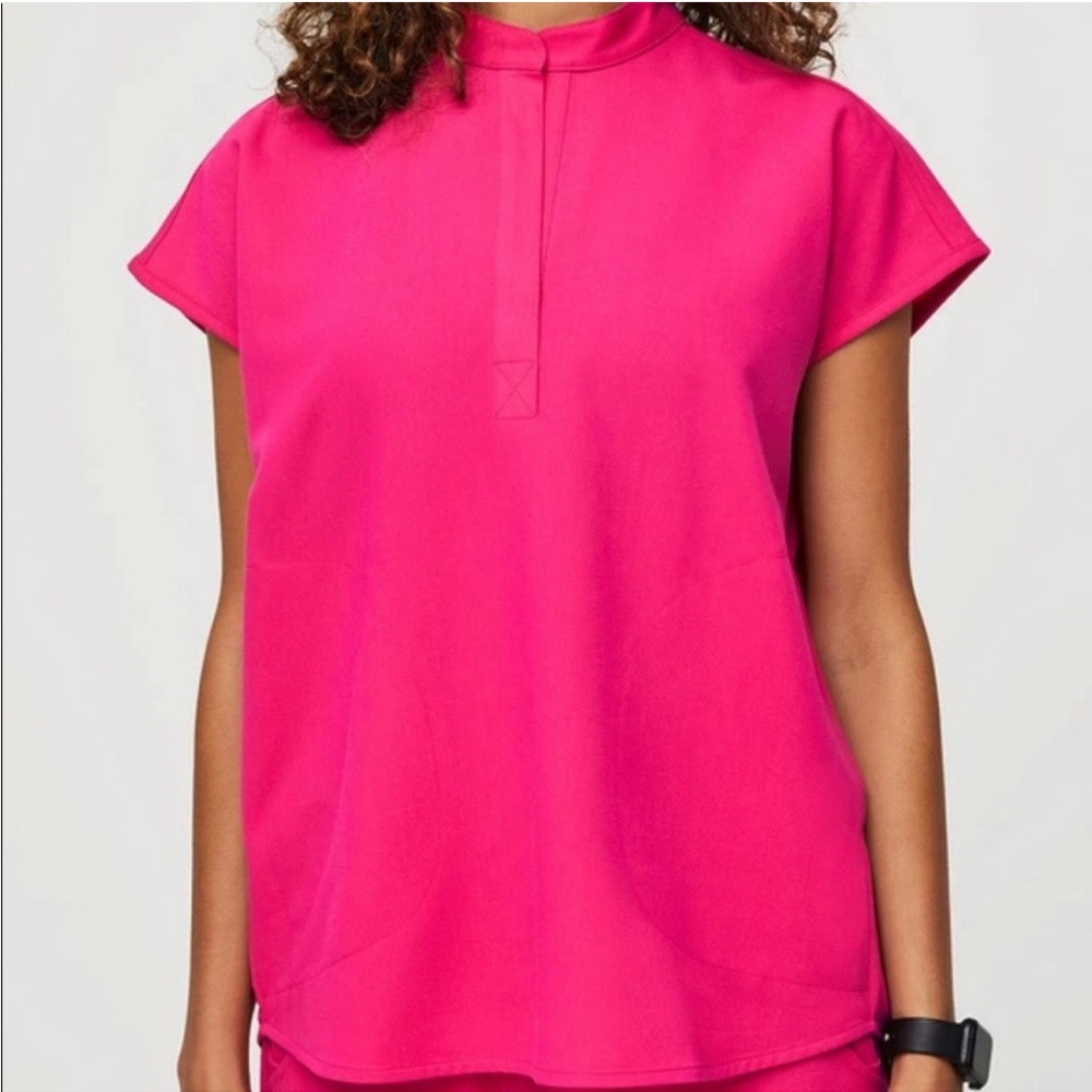 🦄 hot pink FIG scrub Rafaela top